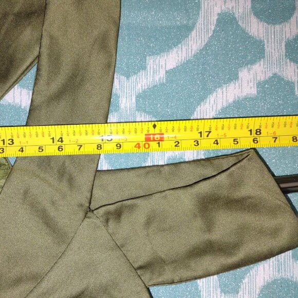 POOF COUTURE OLIVE GREEN SLEEVELESS DOUBLE STRAP OFF THE SHOULDER ELASTIC SIZE S - Picture 8 of 12